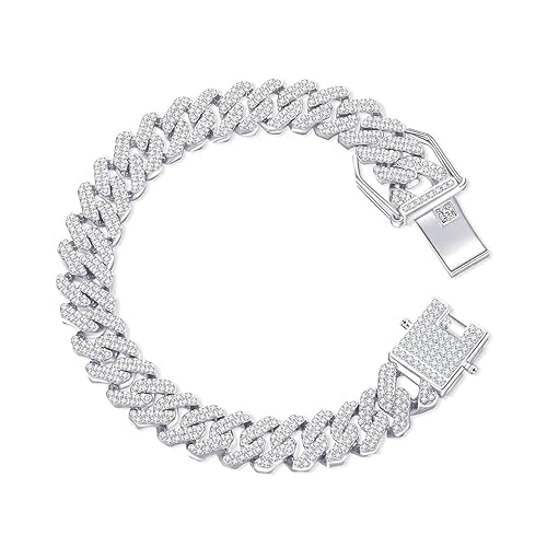 ICED CUBAN BRACELET - SILVER
