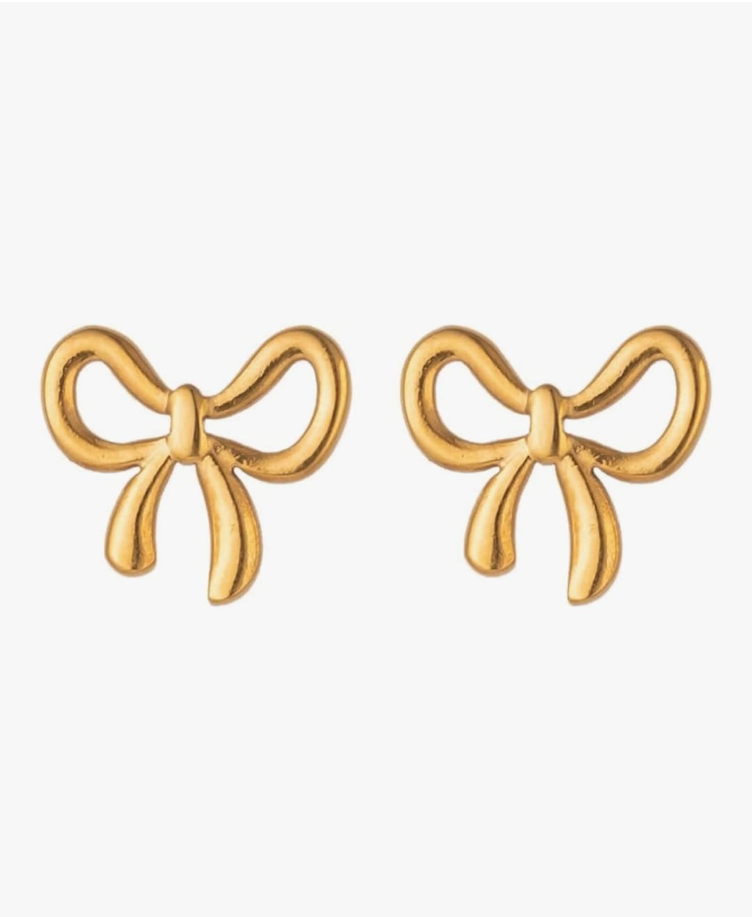 GOLD RIBBON STUD EARRINGS