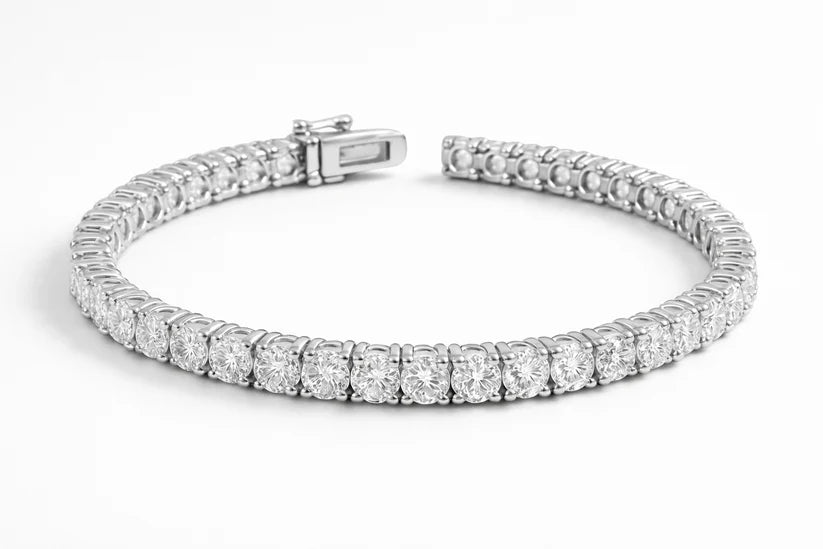TRIPLE ICED STREET BRACELET- SILVER (SET OF 3)