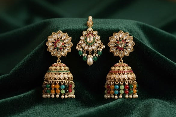 KUNDAN KALEIDOSCOPE R.AD SET