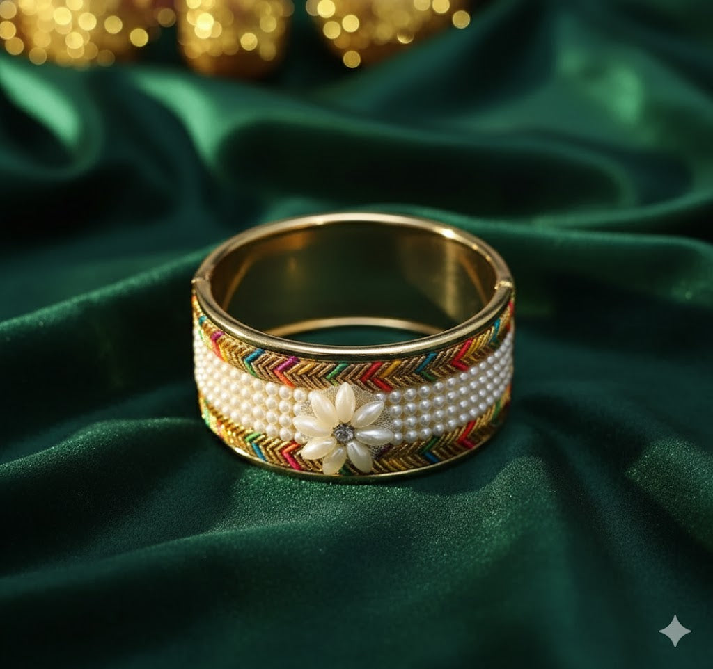 RAINBOW THREADED PEARL BRACELET