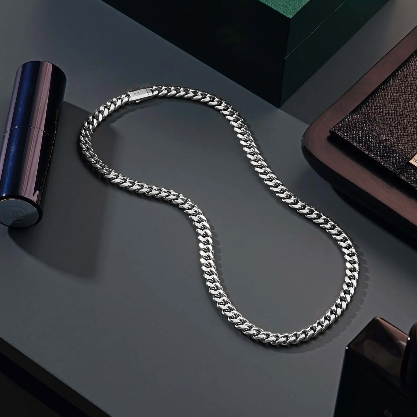 RAPPER CUBAN LINK CHAIN - SILVER