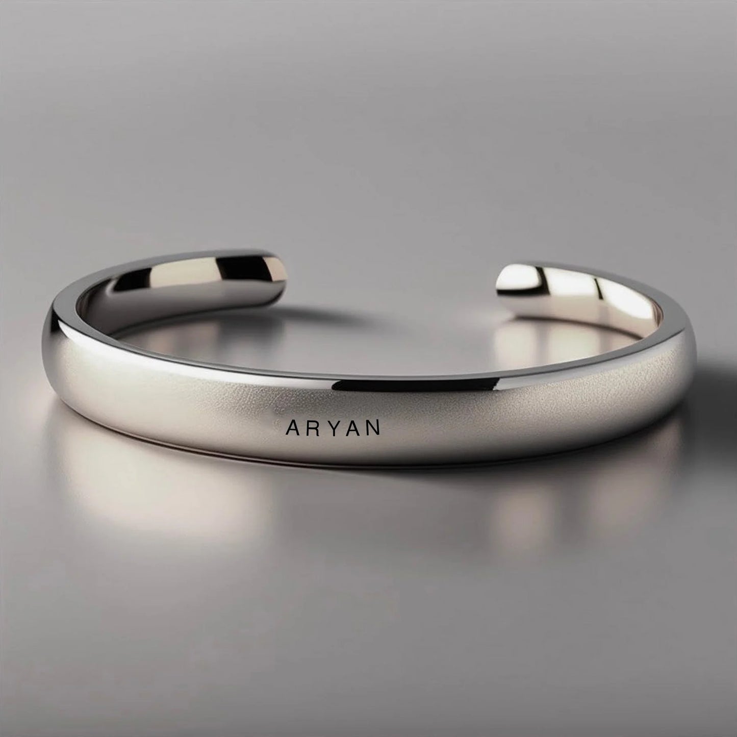 CUSTOMISED CLASSIC CUFF BRACELET - SILVER