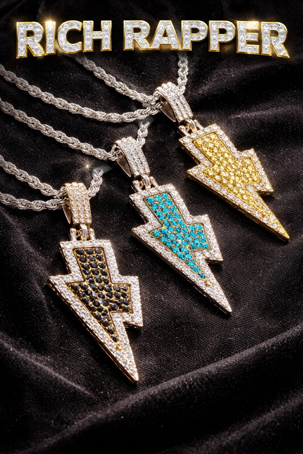 FLASH PENDANT WITH CHAIN (SET OF 3)