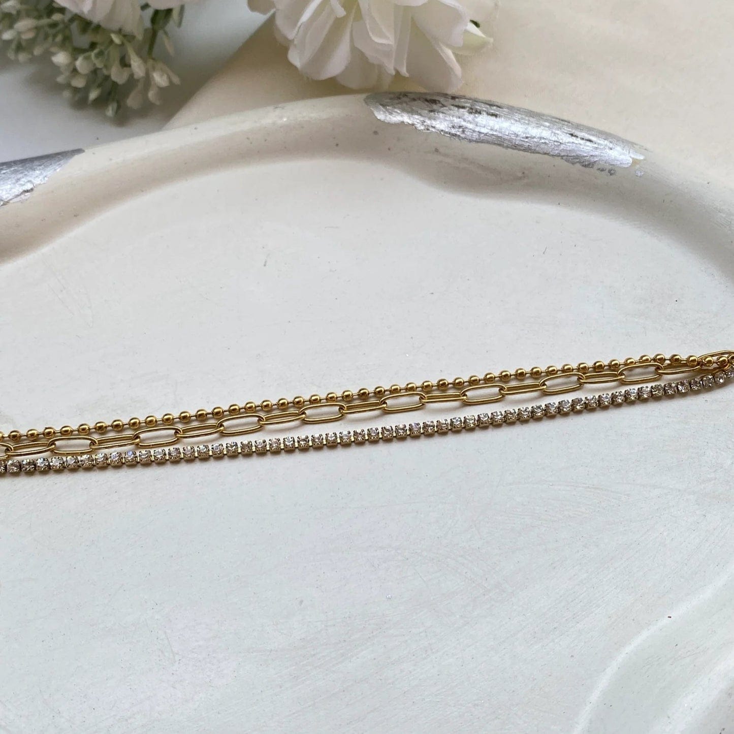 CHAIN BRACELET TRIPPLE LAYER (ANTI TARNISH)