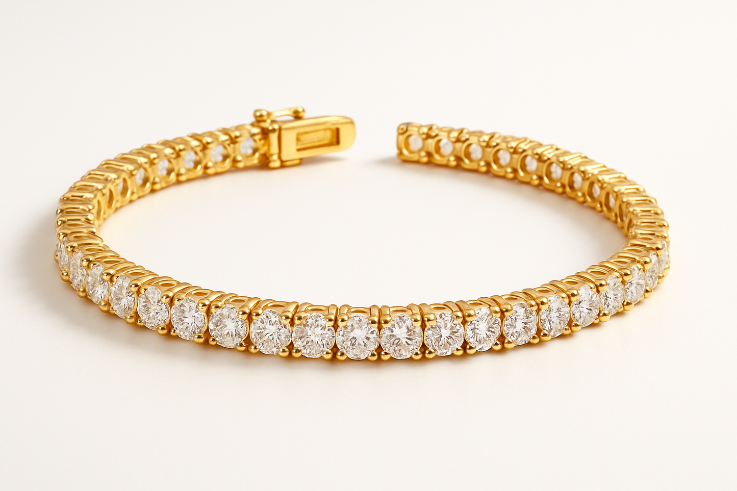 golden tennis bracelet