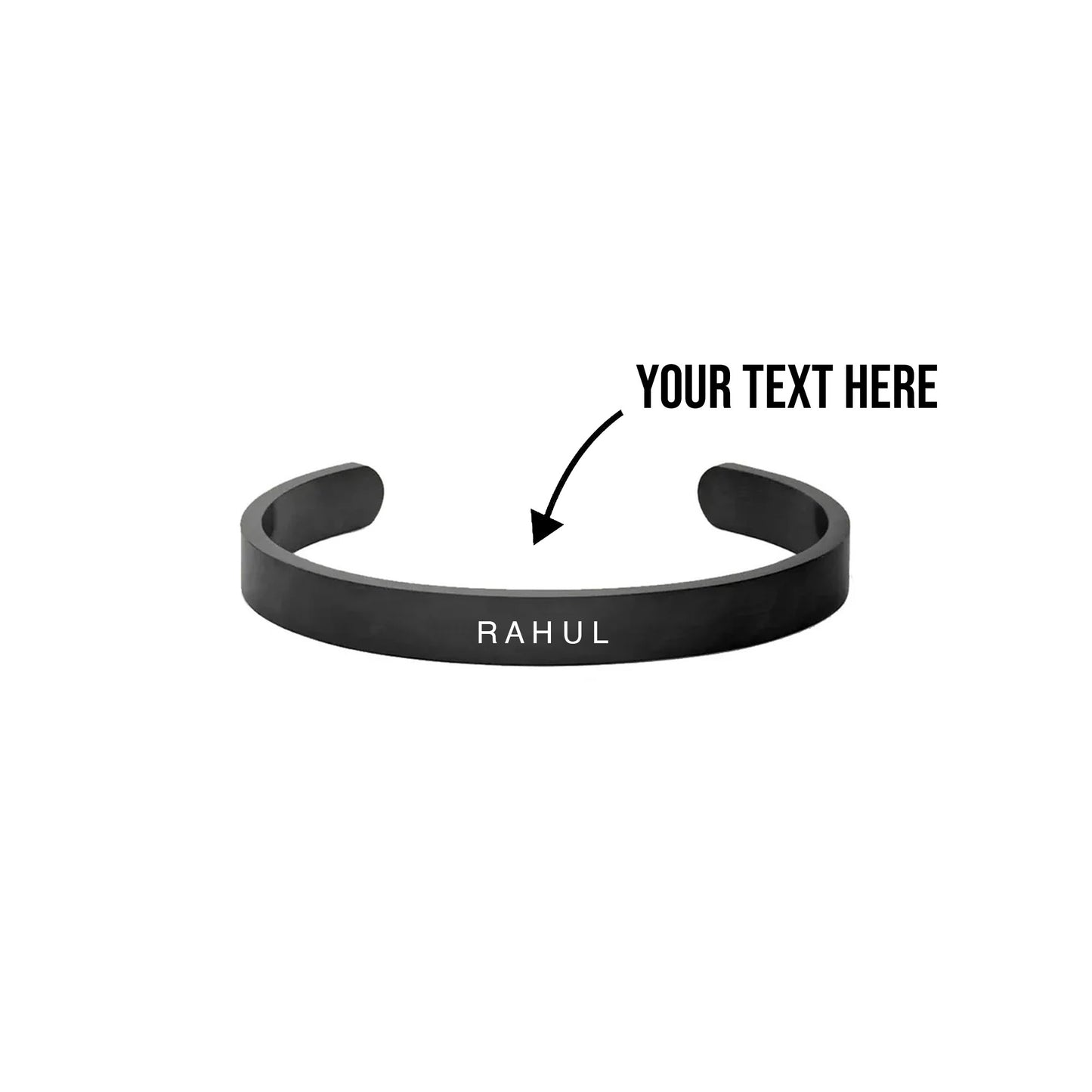 CUSTOMISED CLASSIC CUFF BRACELET-BLACK