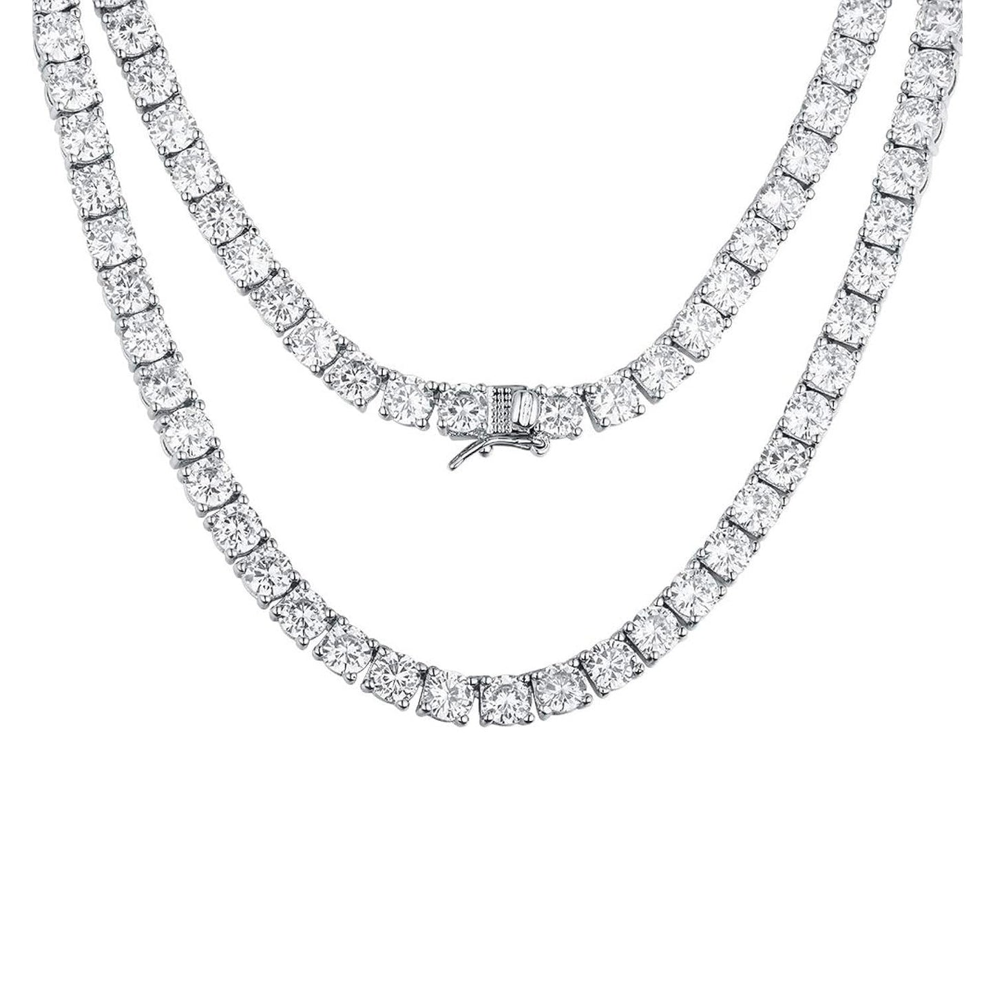 ICED TENNIS CHAIN - SILVER
