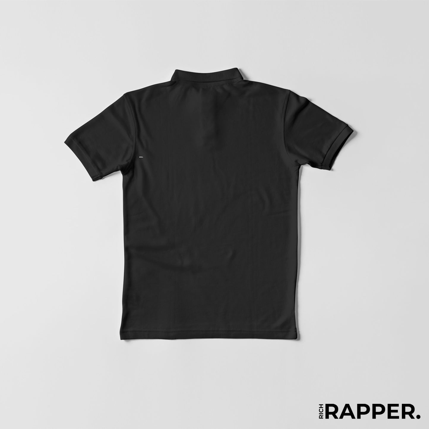 CUSTOM POLO T-SHIRT - BLACK