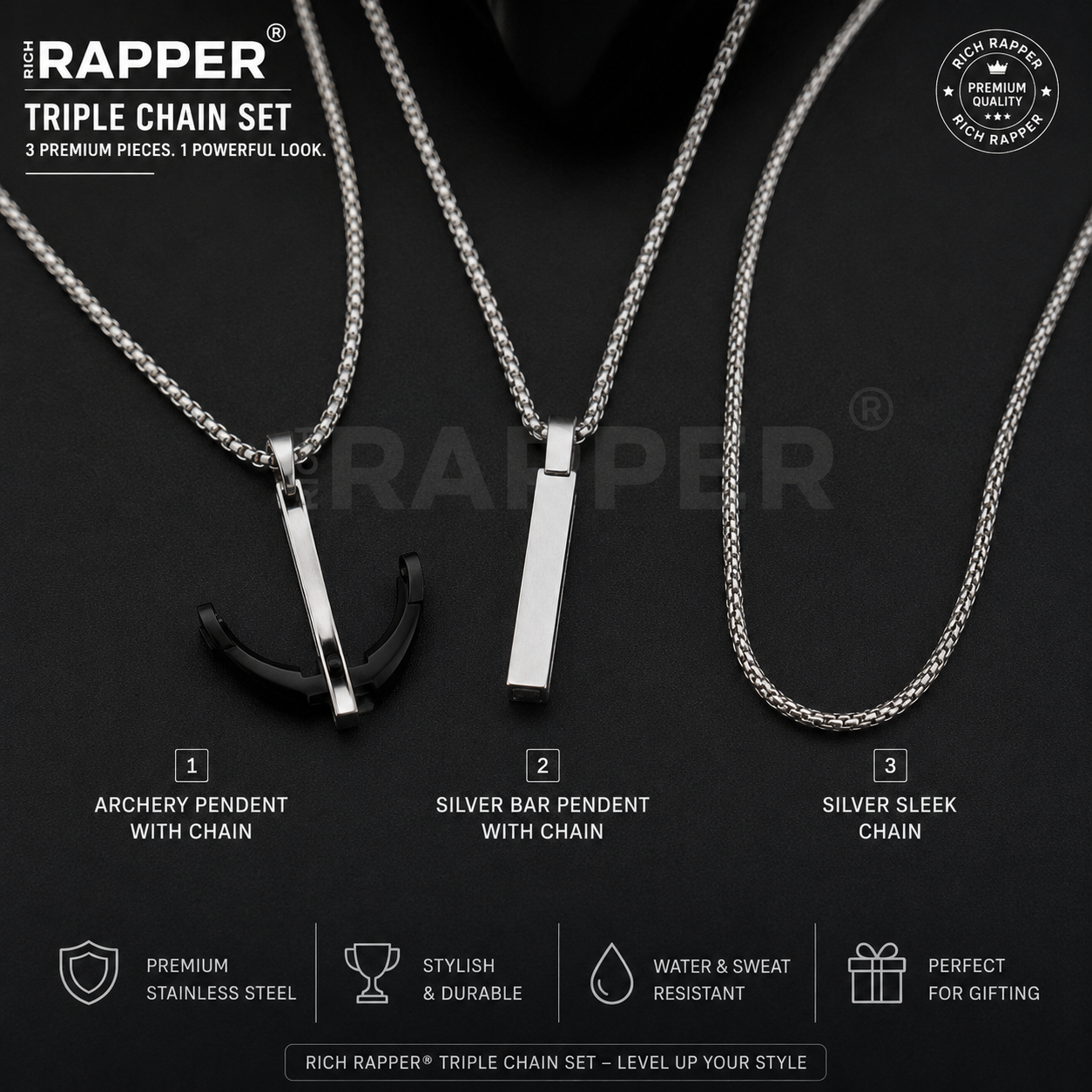 R Rapper Triple CHAIN SET (Set of 3)