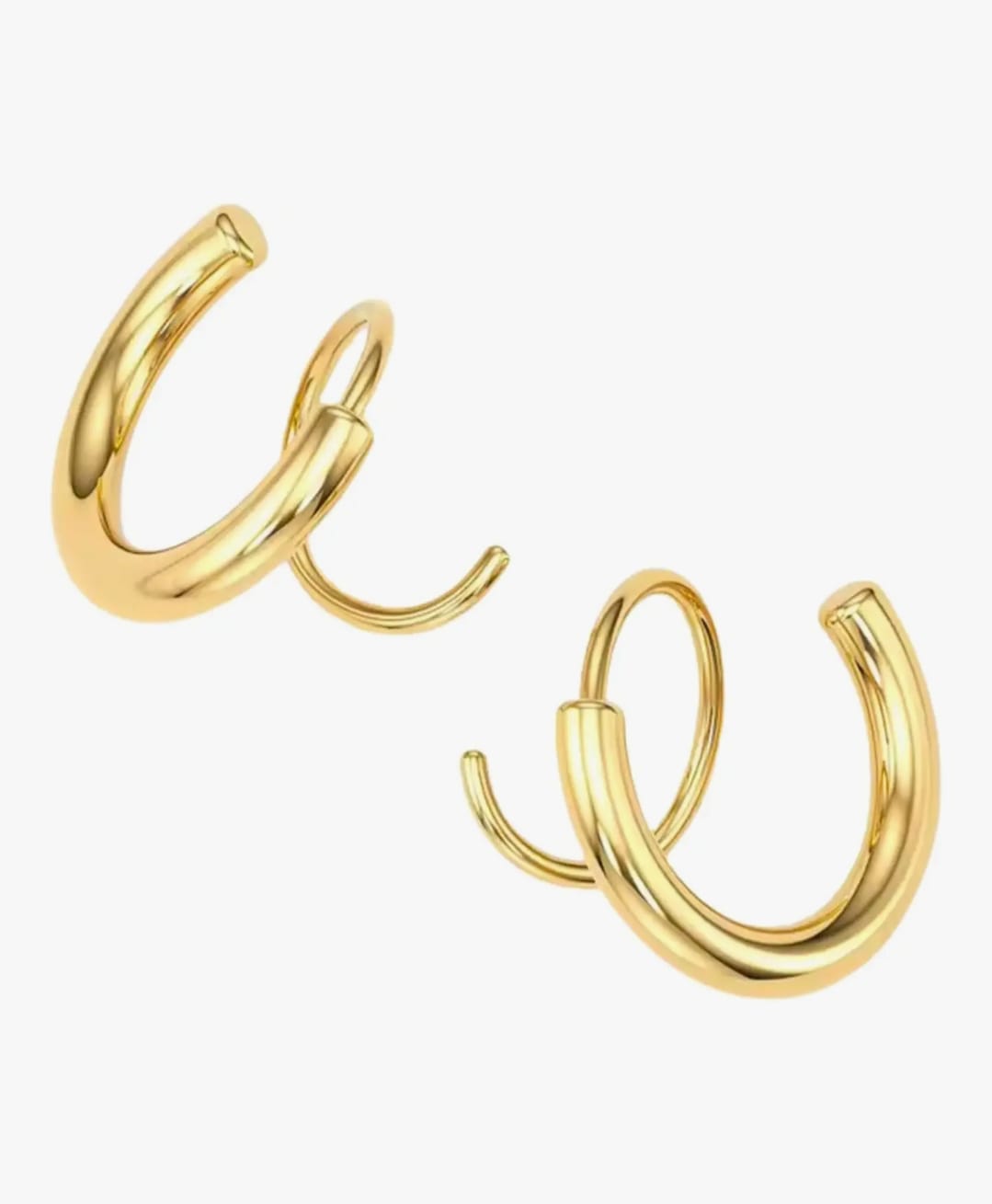 DOUBLE HOOPS ASTHETIC EARRINGS