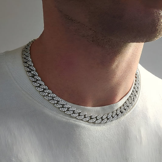 ICED CUBAN CHAIN - SILVER