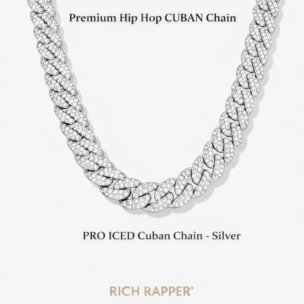 ICED CUBAN CHAIN - SILVER