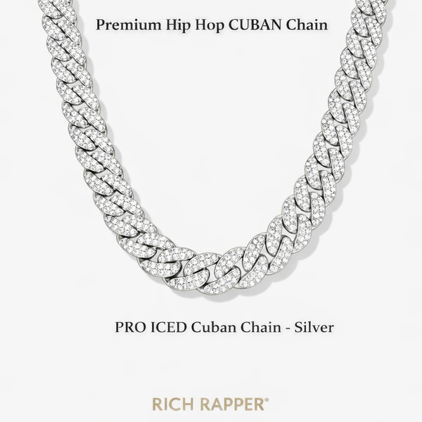ICED CUBAN CHAIN - SILVER – Rich Rapper Official