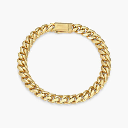 CUBAN LINK BRACELET (SS) DAILY WEAR – GOLD & SILVER (SET of 2)