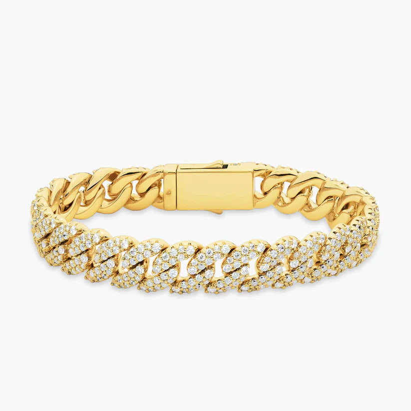 ICED CUBAN BRACELET – GOLD & SILVER (SET 0f 2)
