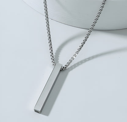 SILVER BAR CHAIN PENDANTS FOR MEN