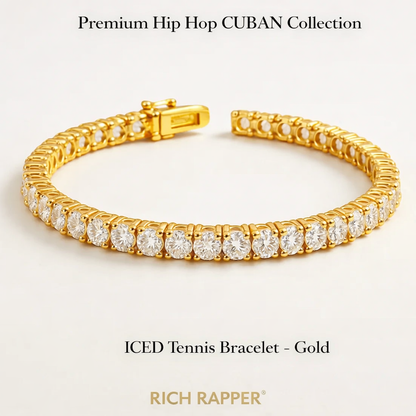 ICED TENNIS BRACELET - GOLD