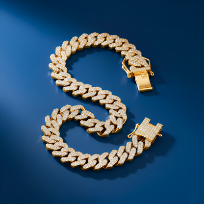 ICED CUBAN BRACELET - GOLD