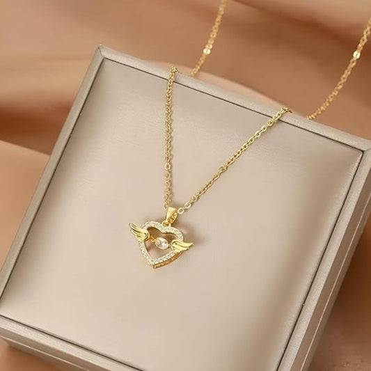 Angel Gold Heart Necklace