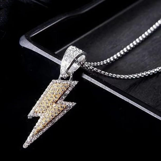 FLASH PENDANT WITH CHAIN - WHITE GOLD