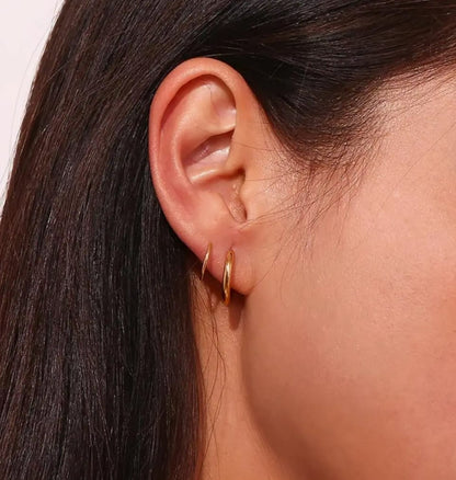 DOUBLE HOOPS ASTHETIC EARRINGS