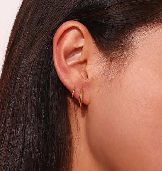 DOUBLE HOOPS ASTHETIC EARRINGS