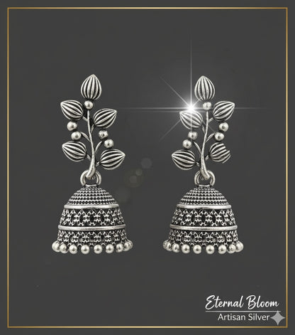 VINE & BELL OXIDIZED JHUMKA