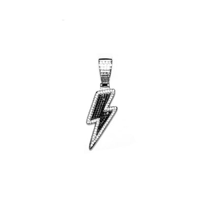 FLASH PENDANT WITH CHAIN - WHITE GOLD (BLACK)