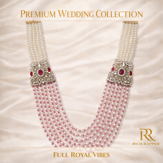 GROOM WEDDING MALA (PREMIUM PEARL COLLECTION)