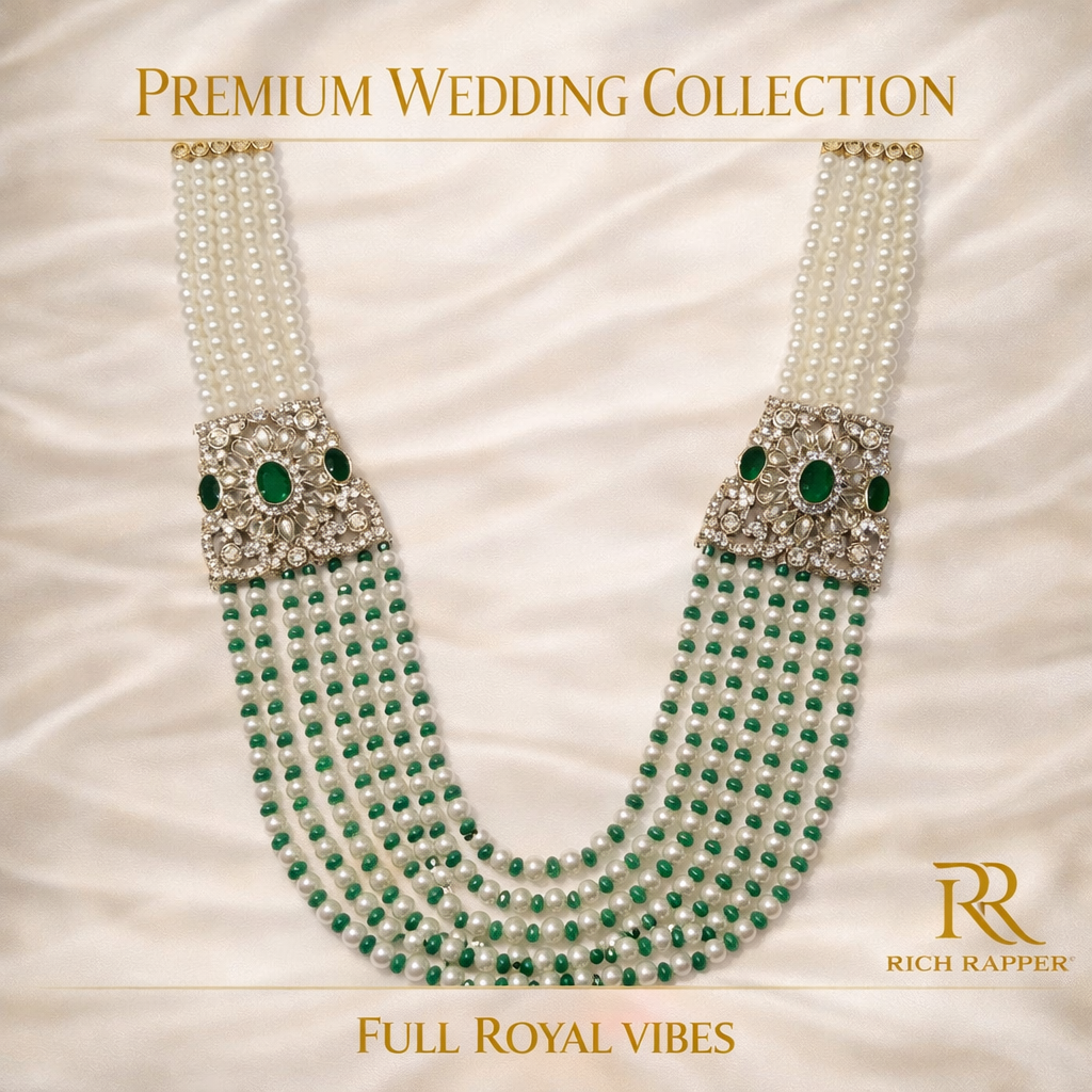 GROOM WEDDING MALA (PREMIUM PEARL COLLECTION)