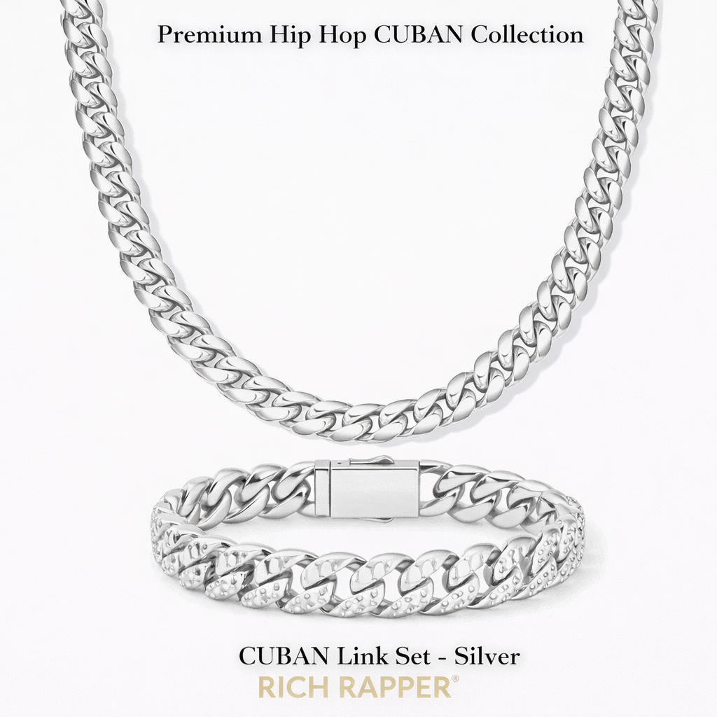 Cuban Link Rapper 90s CUBAN LINK SET (SS) - DAILY WEAR – Rich Rapper Official