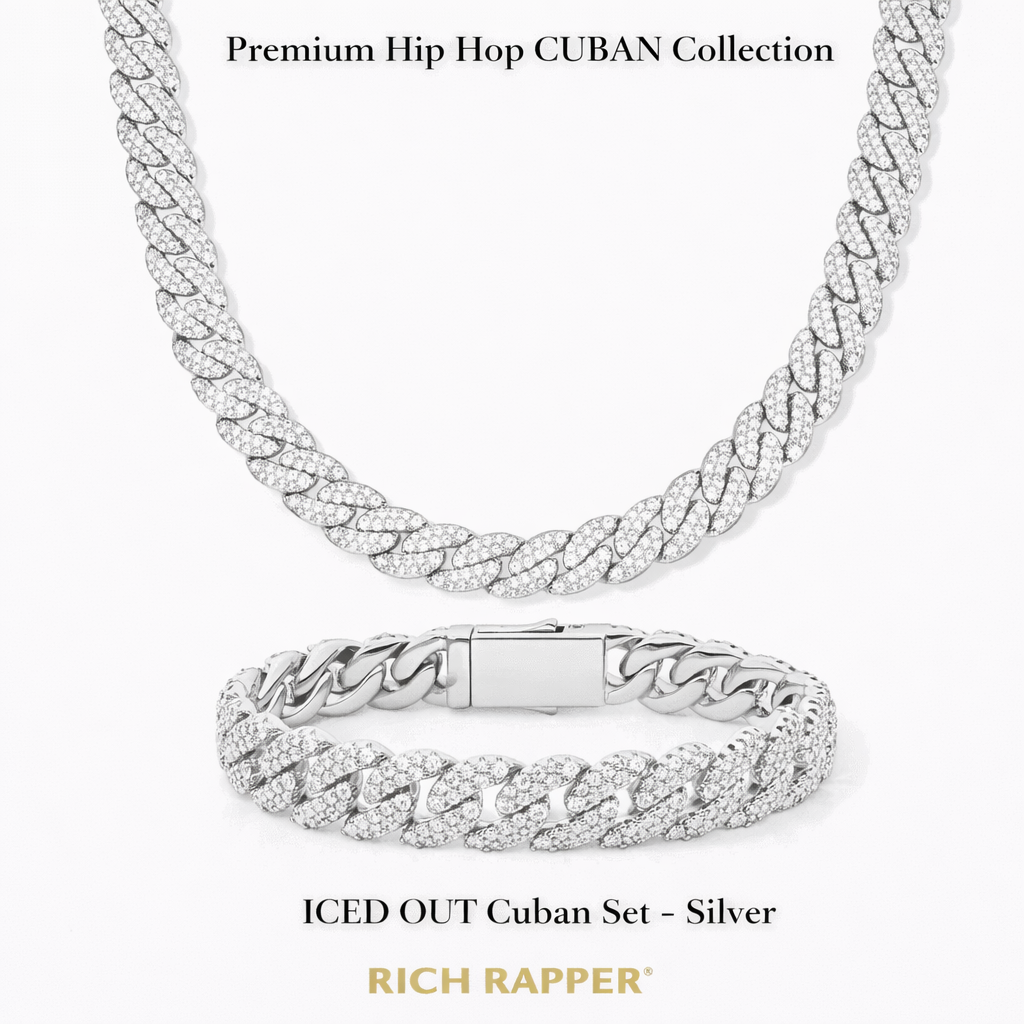 ICED OUT CUBAN SET - SILVER