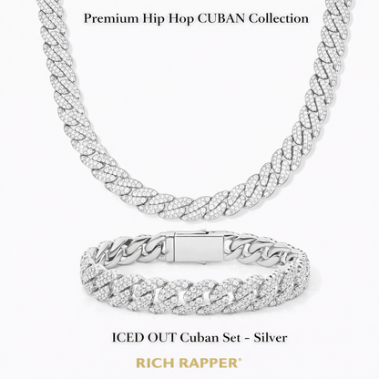 ICED OUT CUBAN SET - SILVER