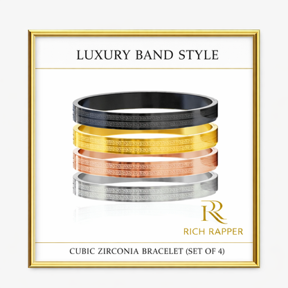 CUBIC ZIRCONIA BRACELET (SET of 4)