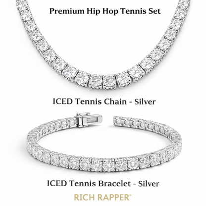 ICED TENNIS SET SILVER