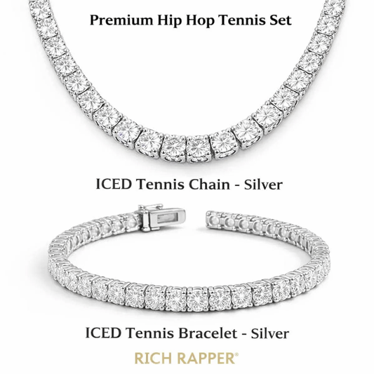 ICED TENNIS SET SILVER