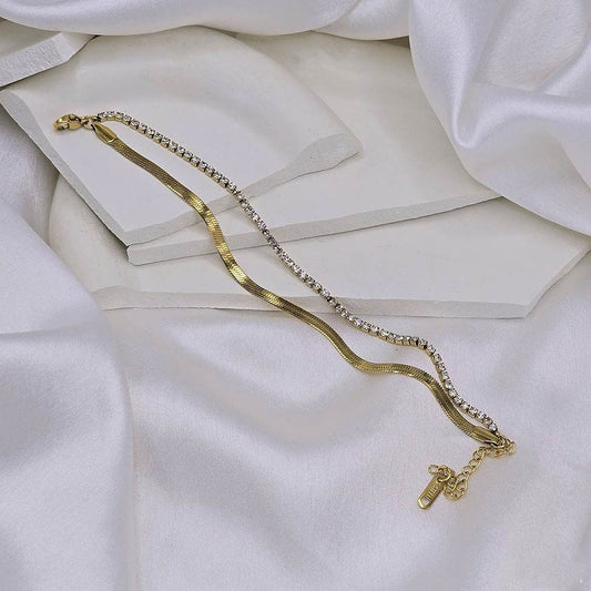 CHAIN BRACELET DOUBLE LAYER (ANTI TARNISH )