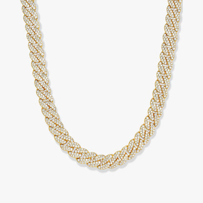 ICED OUT CUBAN CHAIN - GOLD & SILVER (SET of2)