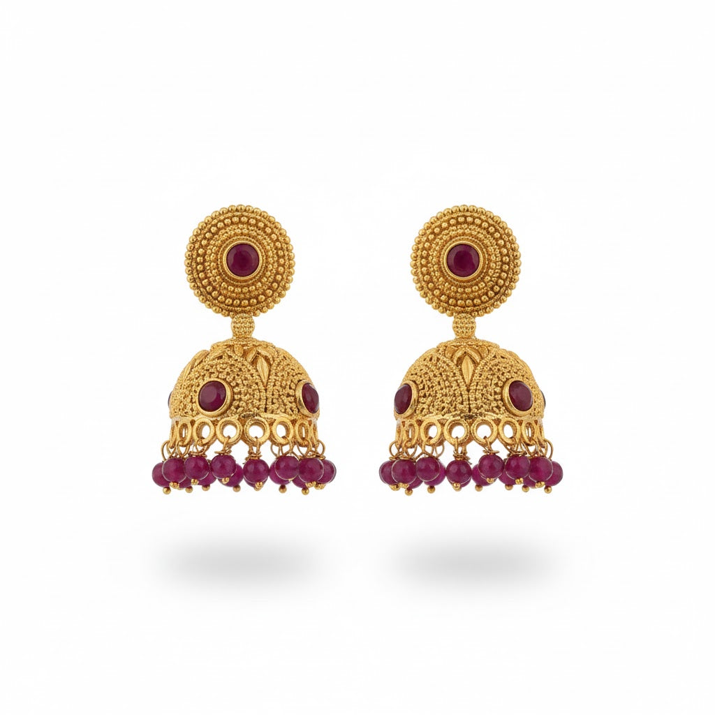 HEIRLOOM RUBY JHUMKA