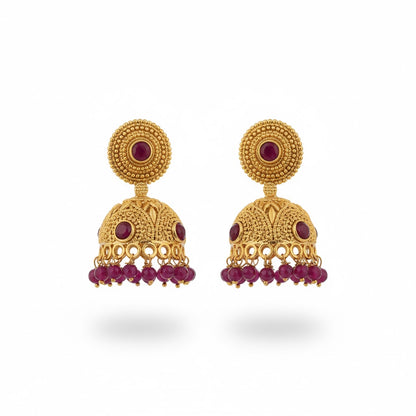 HEIRLOOM RUBY JHUMKA
