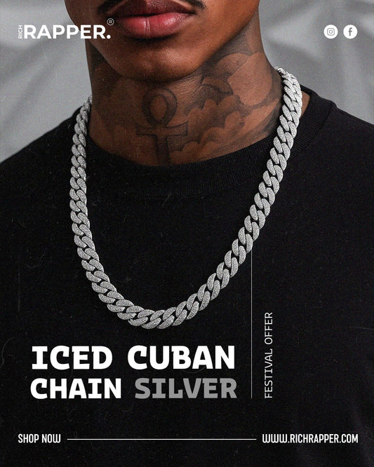 ICED CUBAN CHAIN - SILVER