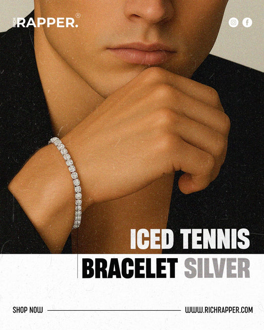 ICED TENNIS BRACELET - SILVER
