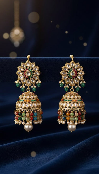 KUNDAN KALEIDOSCOPE R.AD SET