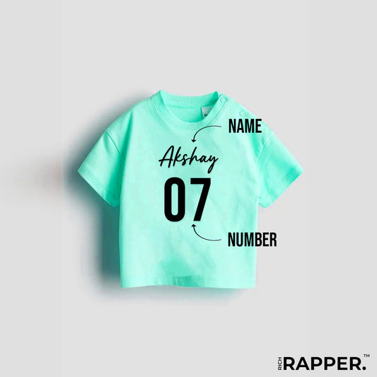 Customised Baby T-Shirt (0-6 Yrs) - Mint Green