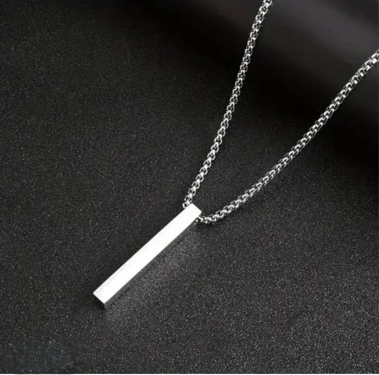 SILVER BAR CHAIN PENDANTS FOR MEN