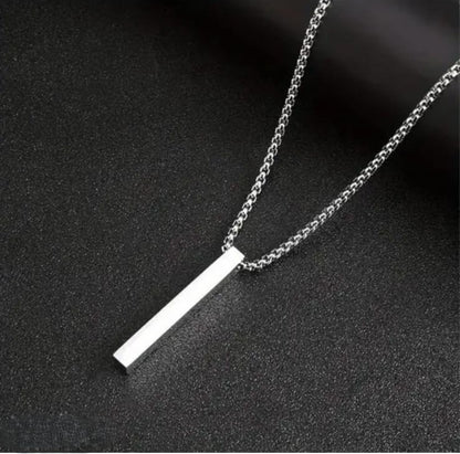 SILVER BAR CHAIN PENDANTS FOR MEN