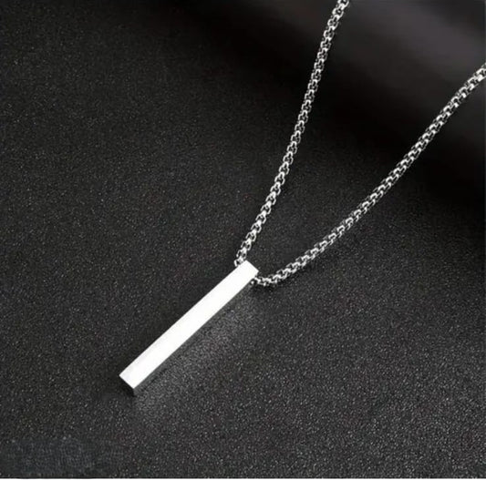 SILVER BAR CHAIN PENDANTS FOR MEN