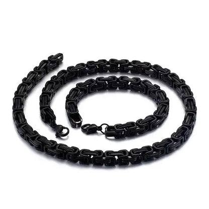 BLACK BYZANTINE CHAIN FOR MEN