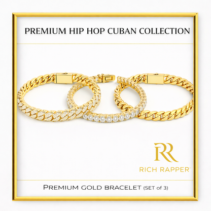 PREMIUM GOLD BRACELET (SET OF 3)